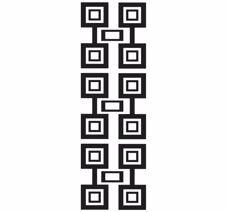 Black and white square arrengment wallpaper geometric - TenStickers