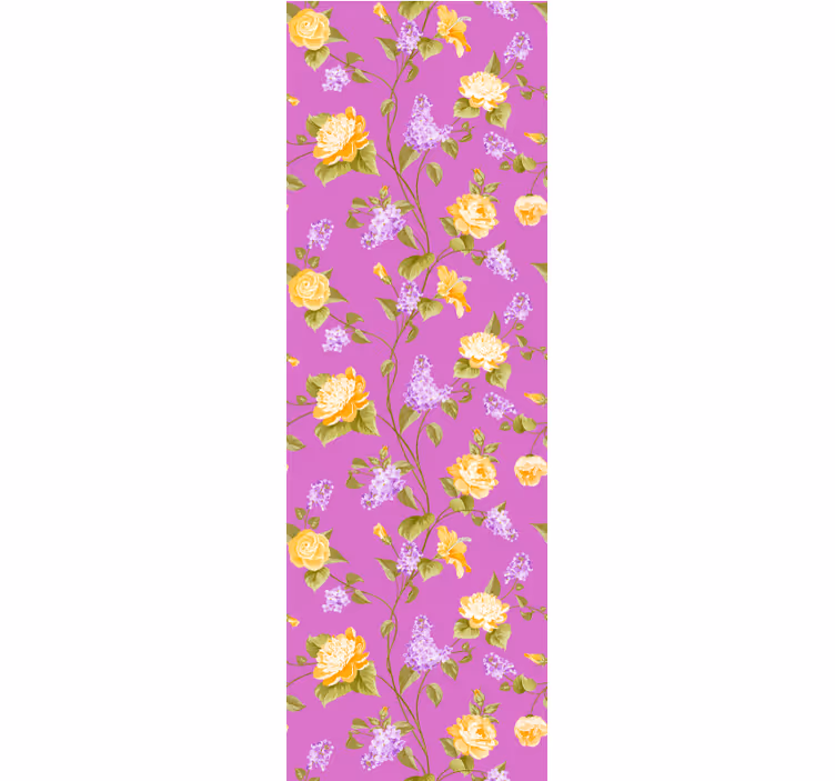 Delicate pink pattern floral wallpaper - TenStickers