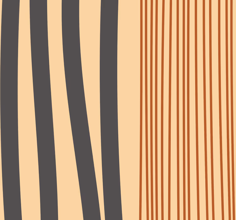 Boho stripes design living area wallpaper - TenStickers