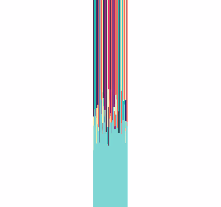 Thin retro stripes Vertical Wallpaper - TenStickers