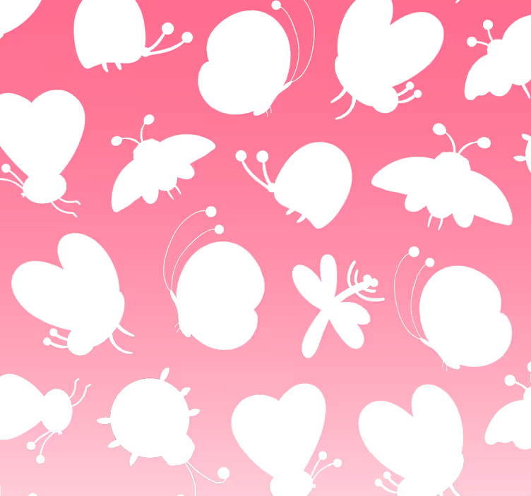 Butterfly Pattern butterflies wallpaper - TenStickers
