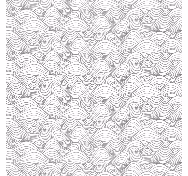 Wavy grey pattern headboard wallpaper - TenStickers