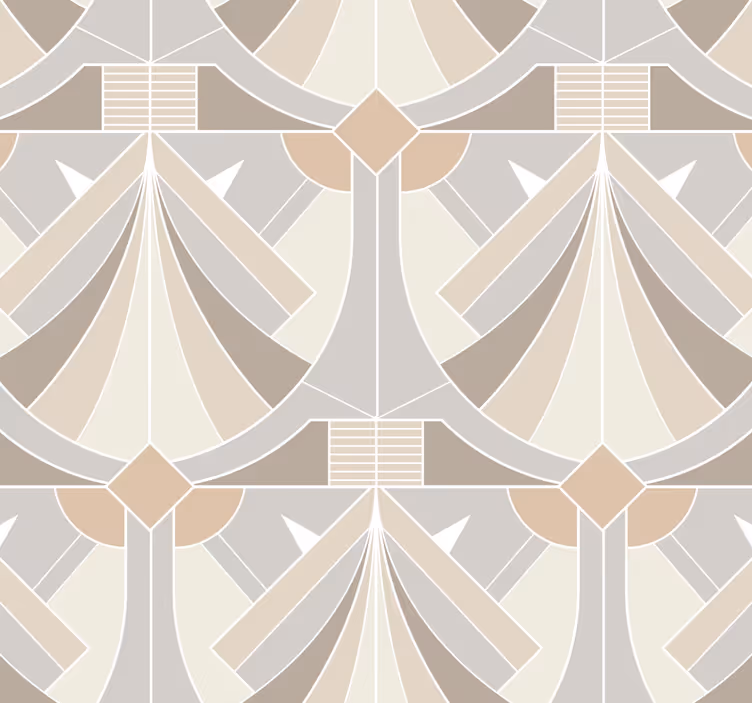 art deco geometric design entrance wallpaper - TenStickers