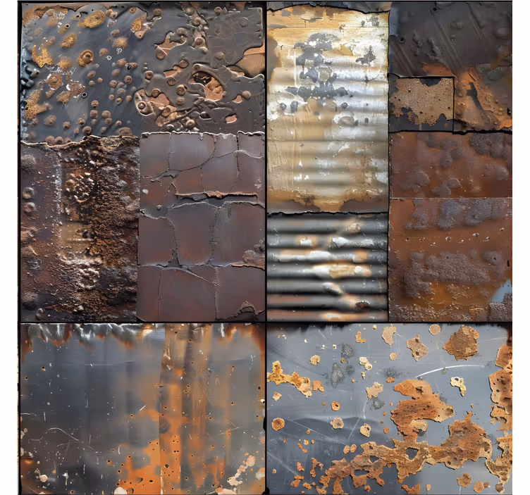 Industrial style tile effect wallpaper - TenStickers