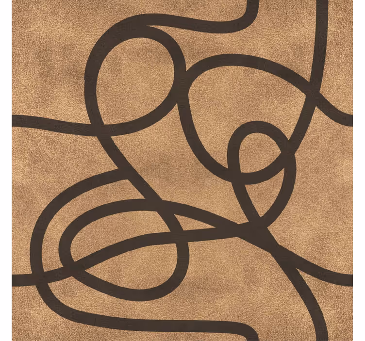 Irregular brown lines contemporary wallpaper - TenStickers
