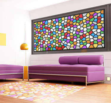 Coloured Stain Glass Mosaic Window Sticker