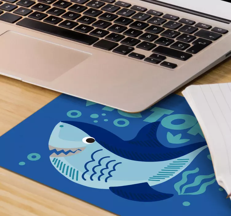 Baby Shark with name personalised mouse pad - TenStickers