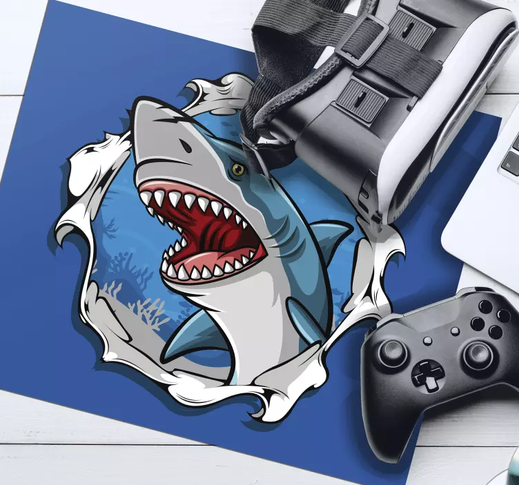 Big shark 3D fish mouse pad - TenStickers