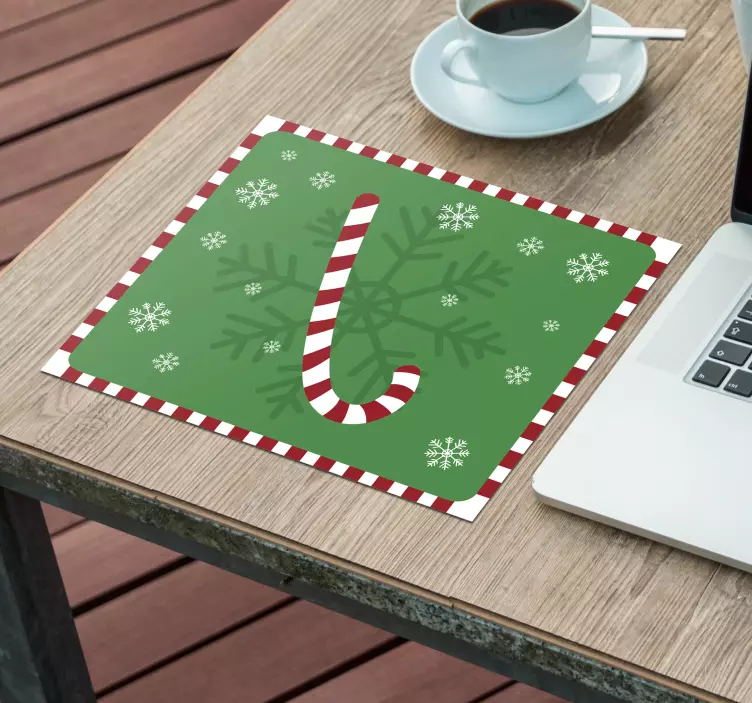 Candy Cane Christmas mousepad - TenStickers