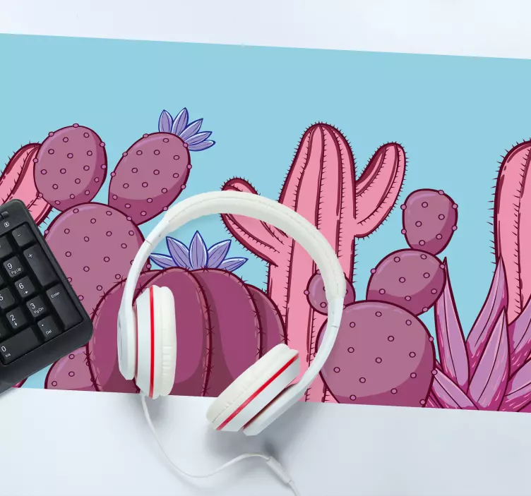 Colorful Cactus Collection original mouse pad - TenStickers