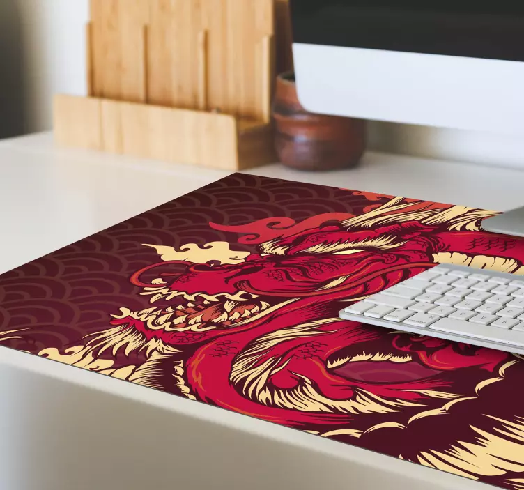 Fire Dragon anime XXL mouse pad - TenStickers
