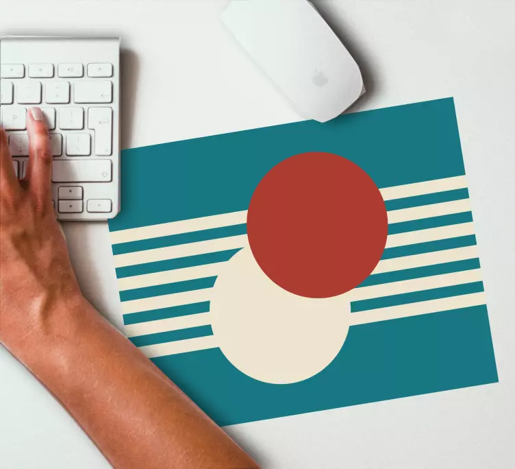 Geometric Circular Composition mouse pad pattern - TenStickers
