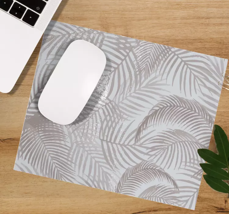 Gray 80's elegant botanical  original mouse pad - TenStickers