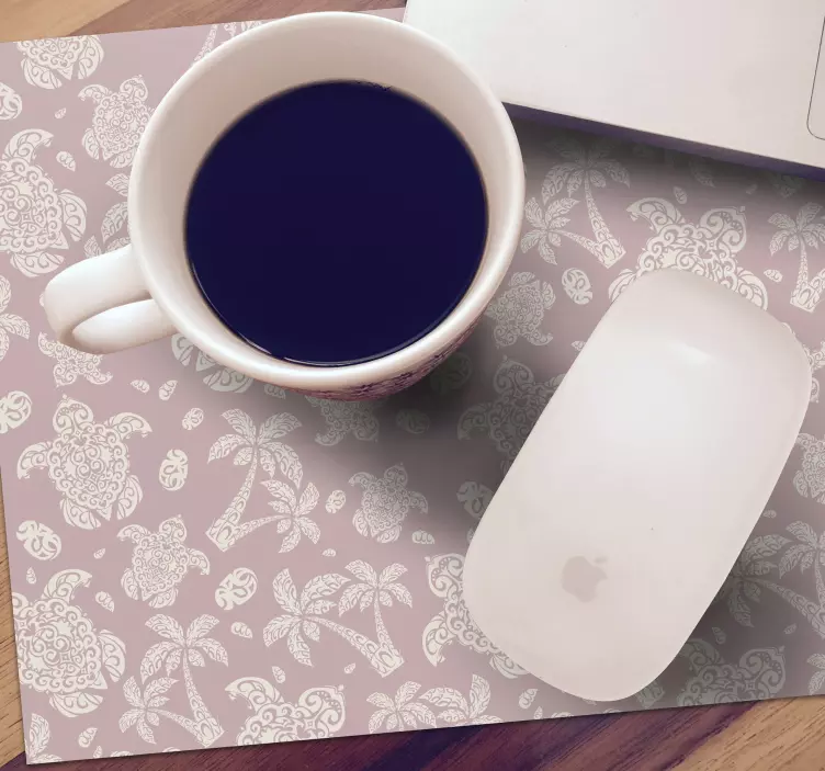 Hawaii Turtle and Palm trees mousepad - TenStickers