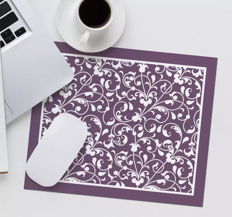 Ornamental leaf paisley paisley mouse pad - TenStickers