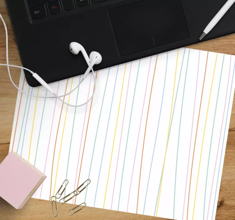 Pastel colored stripes mouse pad patterns - TenStickers