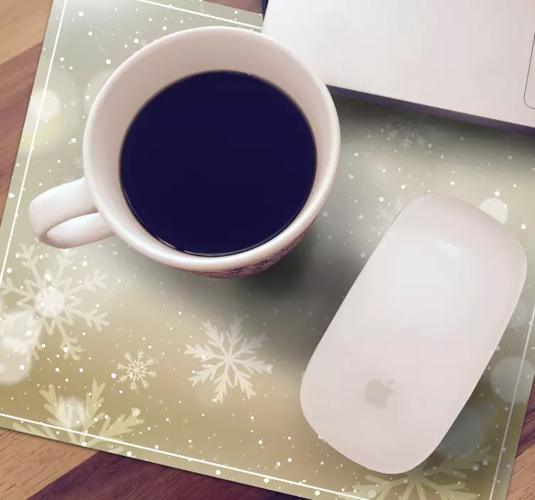 Snowflake Background christmas mouse pad - TenStickers