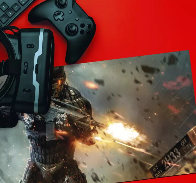 Soldier gaming mouse vinyl pad - TenStickers