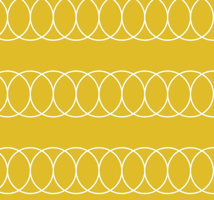 Yellow circles pattern blind kitchen - TenStickers