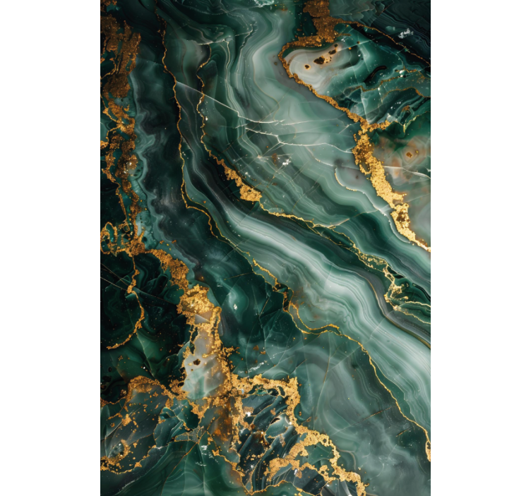 Luxurious green marble imitation bathroom blind - TenStickers