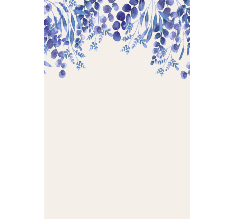 Blue falling branches of leaves bathroom blind - TenStickers