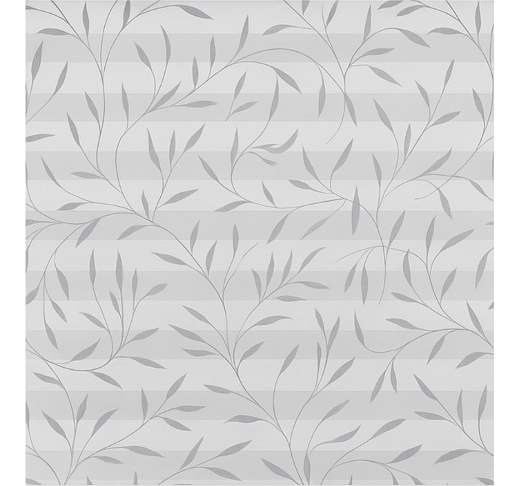 White and grey plants bathroom blind - TenStickers
