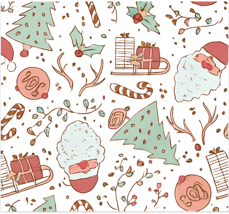 Scandi Christmas Pattern living room blind - TenStickers