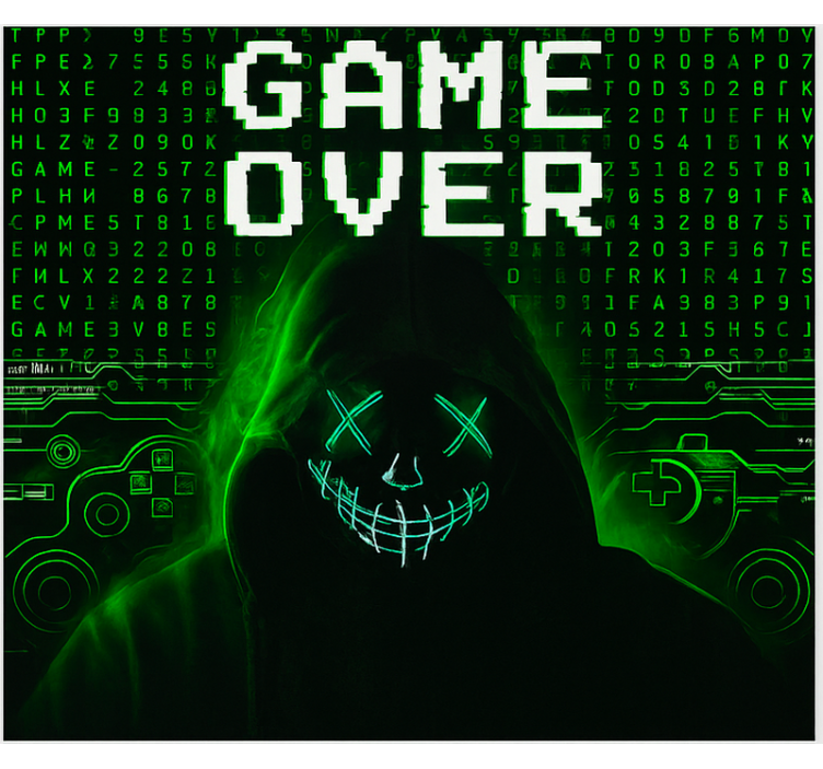 Masked hacked "game over" blind geek - TenStickers