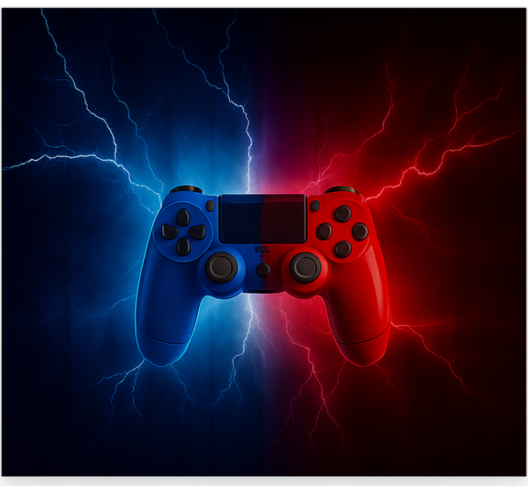 Red blue electric controller  blind geek - TenStickers