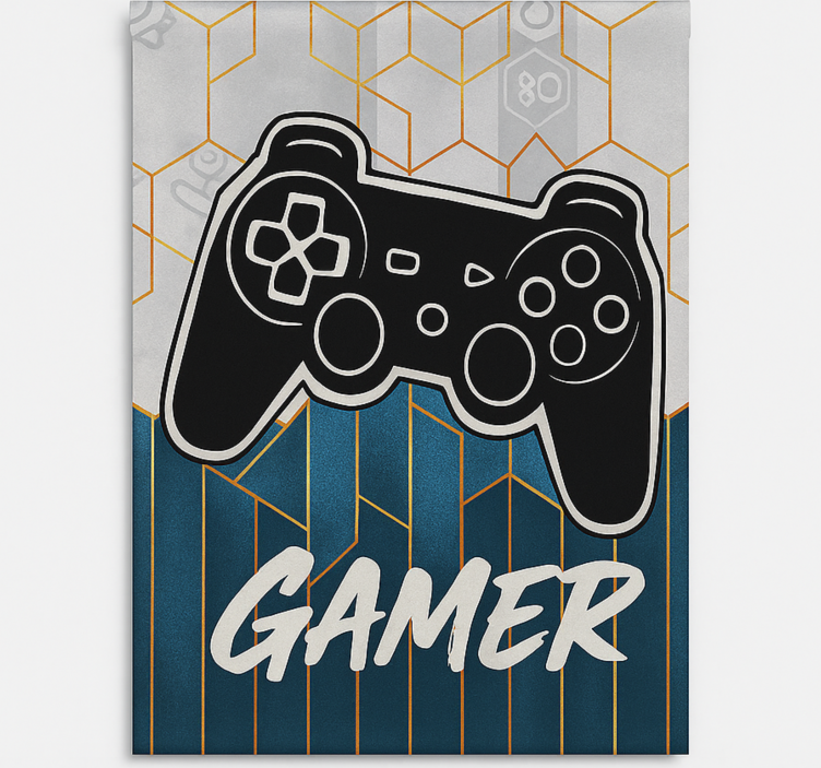 Hexagon Gamer design blind geek - TenStickers