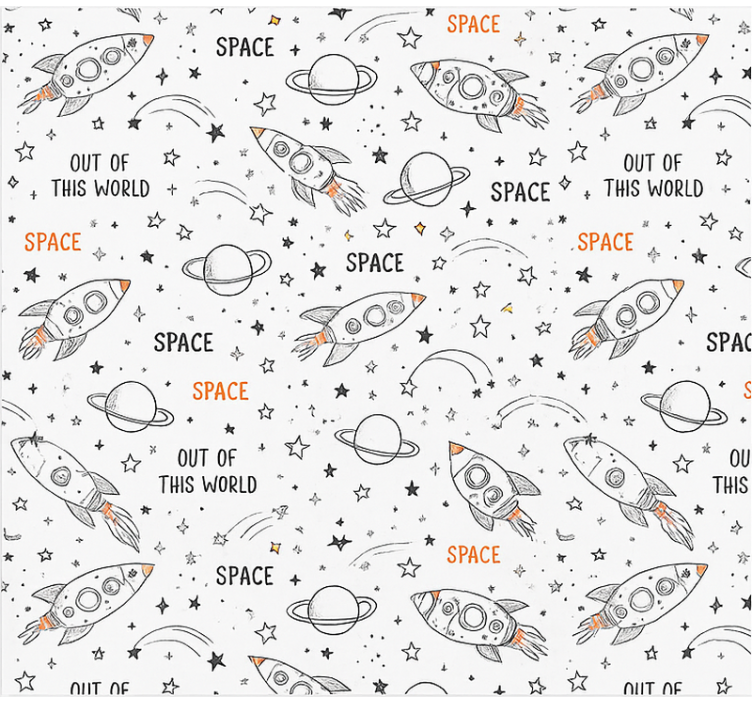 Drawn space pattern blind teens - TenStickers