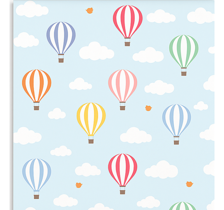 Scandinavian blind pastel balloon ride - TenStickers