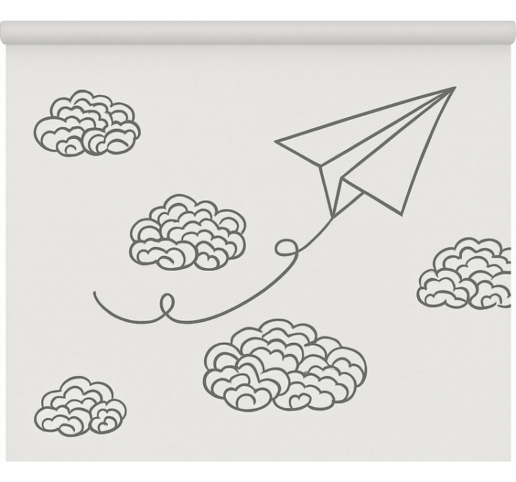 Scandinavian blind minimalist paper planes design - TenStickers