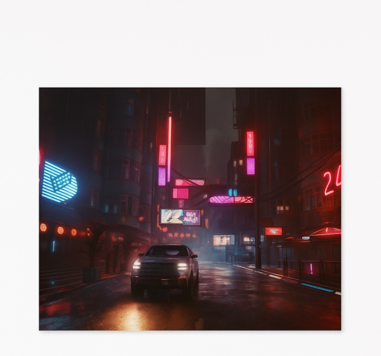 Blind teens in a dystopian night city - TenStickers