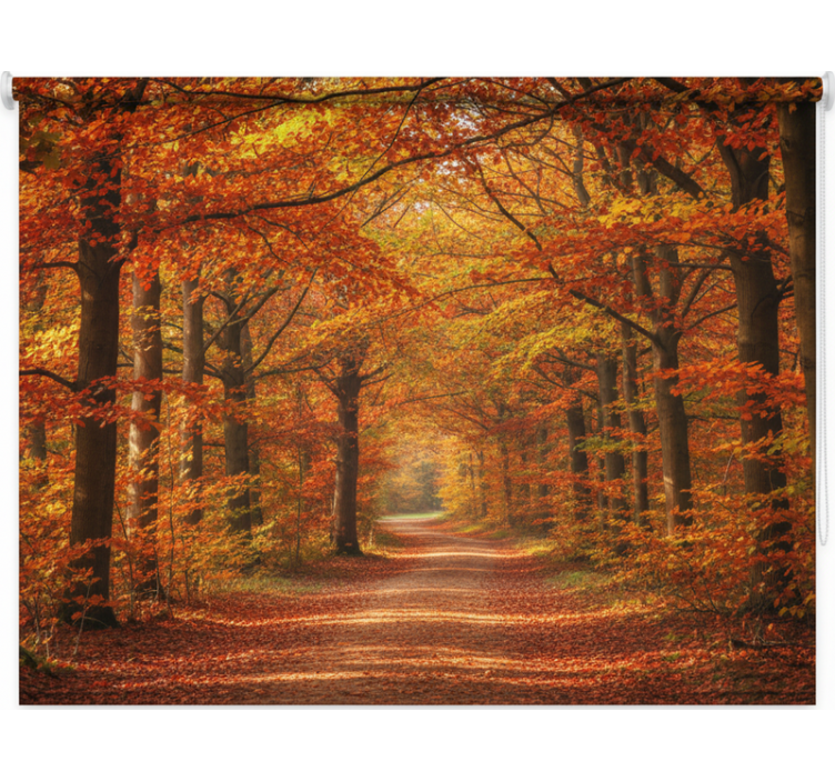 Tree blind autumn tree path - TenStickers