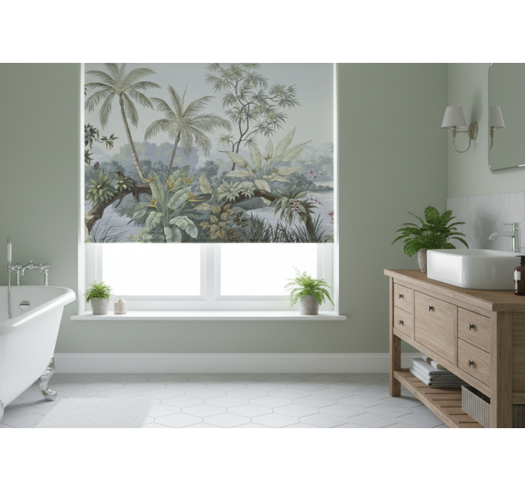 Tree blind tropical palms retreat - TenStickers