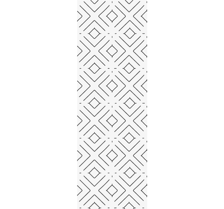 Home office blind with white geometric pattern - TenStickers