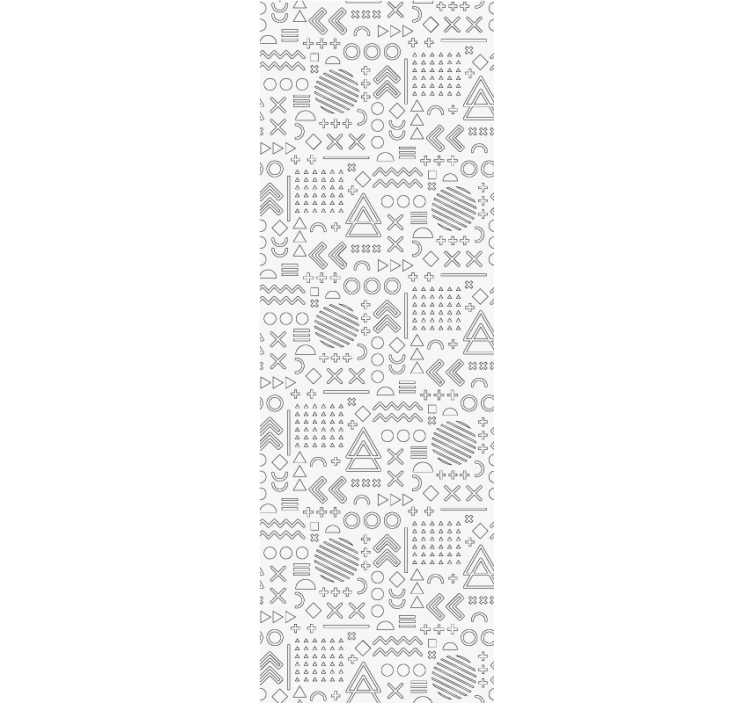 Home office blind with geometric sketches pattern - TenStickers