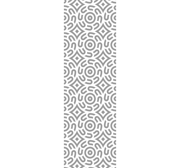 Home office blind in white geometric circle pattern - TenStickers