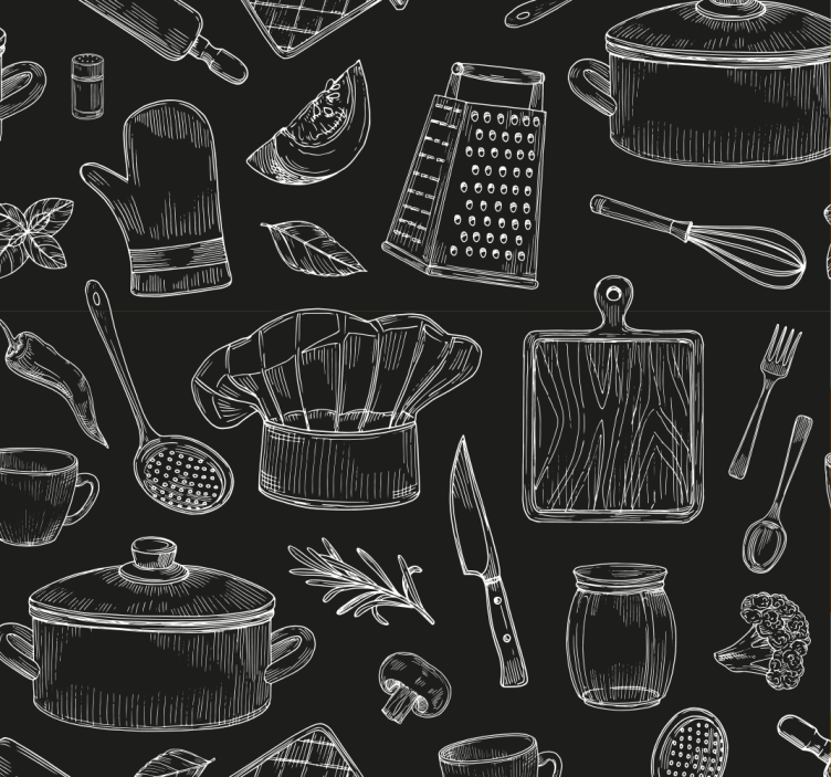 Blind kitchen utensil illustrations - TenStickers