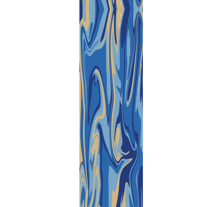 Blind kitchen blue golden marble design - TenStickers