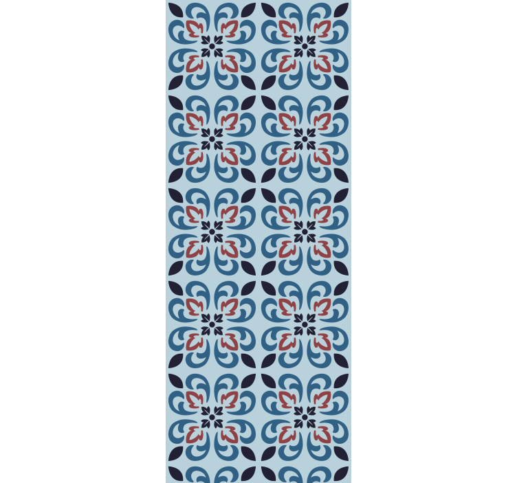 Blind kitchen baby blue round portuguese tile - TenStickers