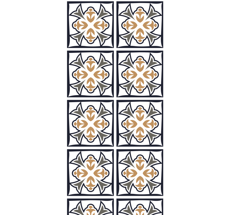 Blind kitchen beige and black portuguese tile - TenStickers