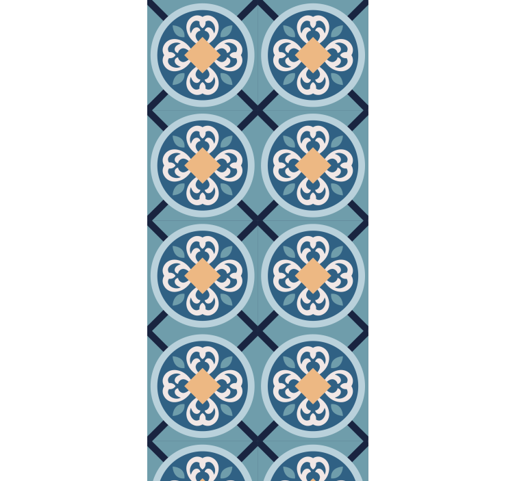 Blind kitchen sea-blue portuguese tile - TenStickers