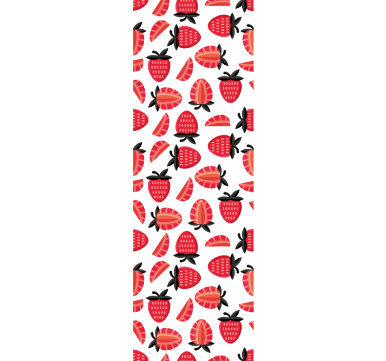 Blind kitchen realistic red strawberries pattern - TenStickers