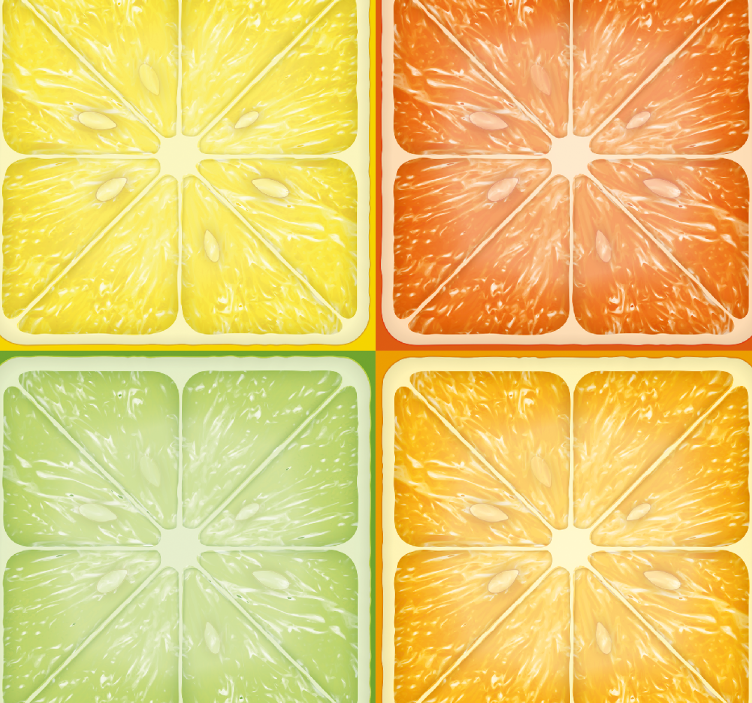 Blind kitchen colorful citrus pattern - TenStickers
