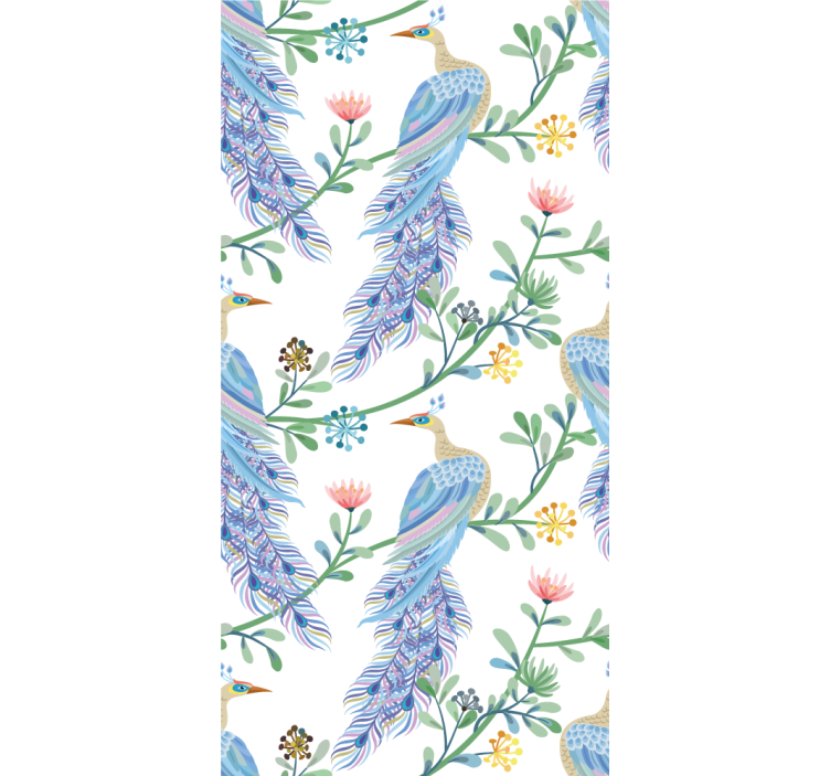 Dining room blind birds in paradise design - TenStickers
