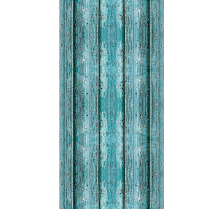 Dining room blind with blue wood texture effect - TenStickers