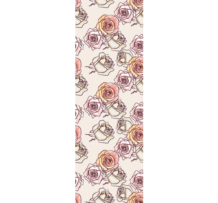 Dining room blind roses pattern english style - TenStickers
