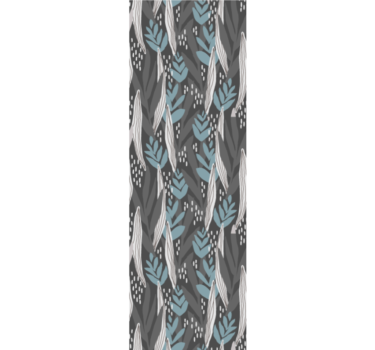 Floral gray aquarelle dining room blind - TenStickers